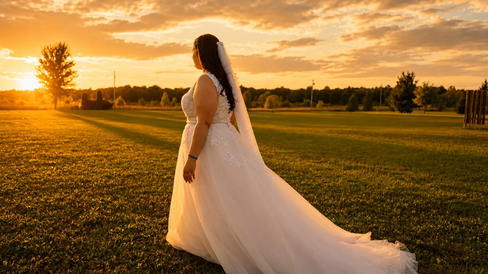 Cinematic wedding moment